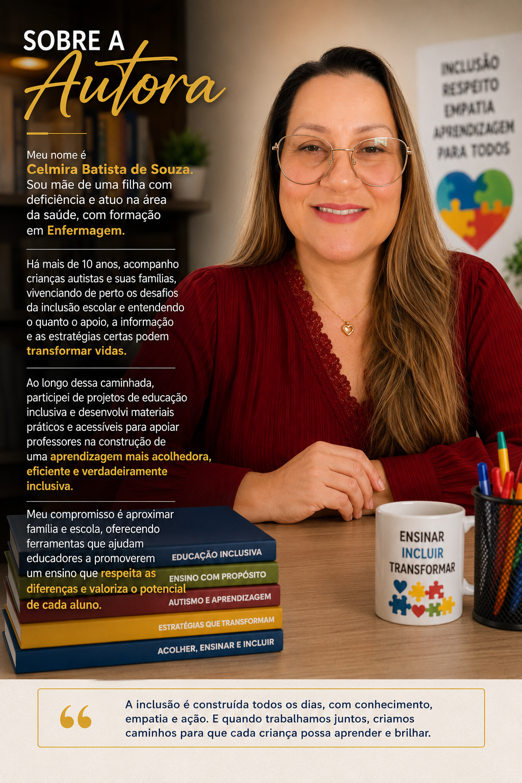 Celmira Batista de Souza, autora do e-book Inclusão Autista na Prática